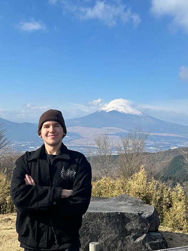 Josh Marin with Mount Fuji in the background